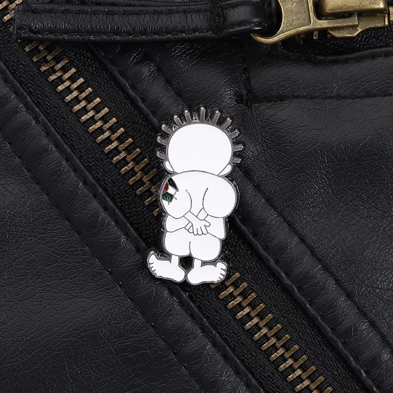 Cultural Symbol Pin Enamel Style Handala Character with Flag Colors For Heritage Supporters Backpack Jacket Solidarity Gift