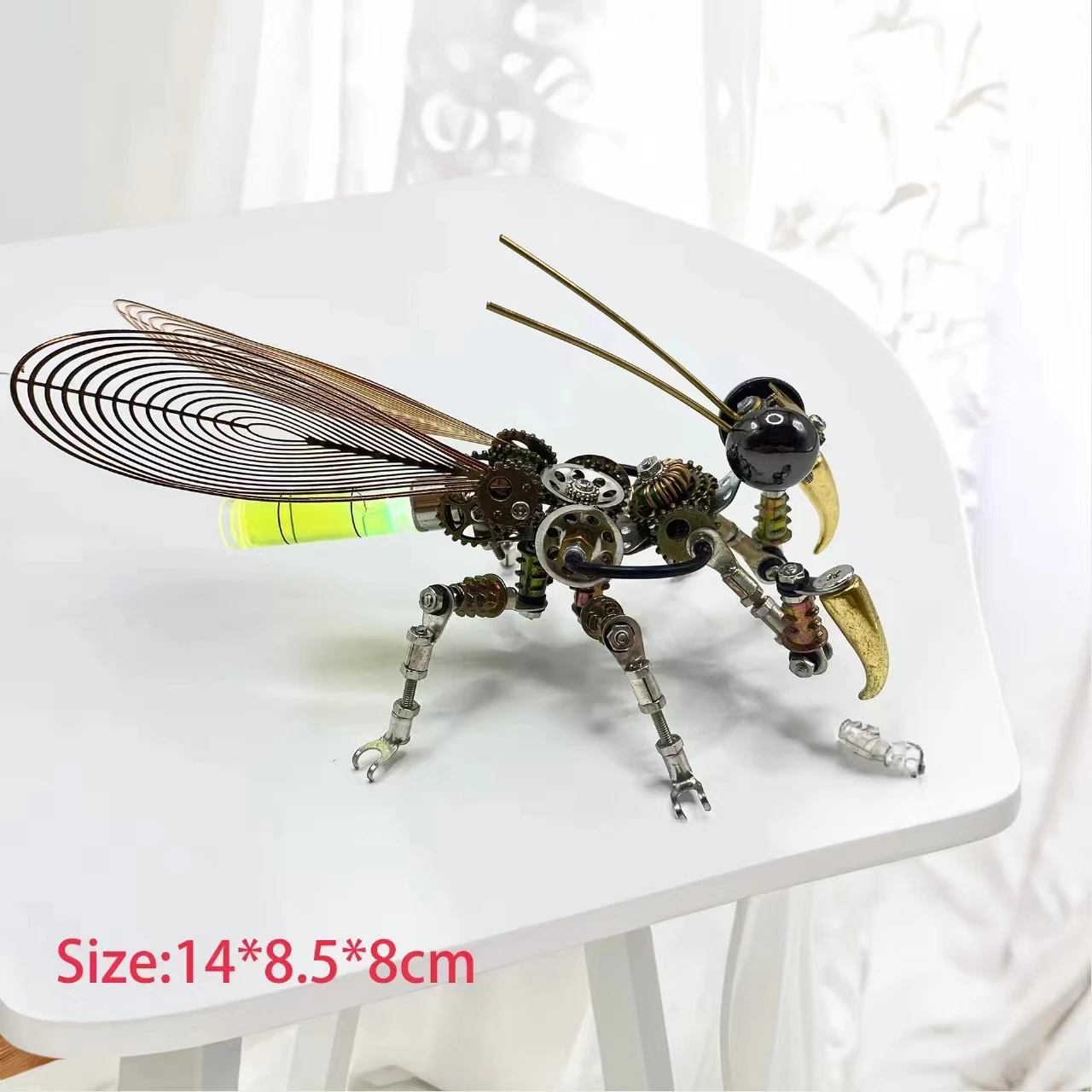 Steam-punk Style Mechanical 3D Metal Insect Assembly Praying Mantis Model - Creative Handmade DIY Decoration/festival Gift