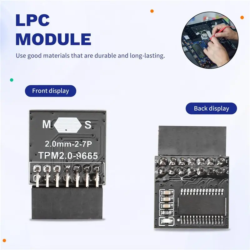 [EYEL!NEW!】 TPM2.0 Security Module For Win11 For MSI 14-1 Pin LPC Tpm Module For MSI Compatible Replacement Part