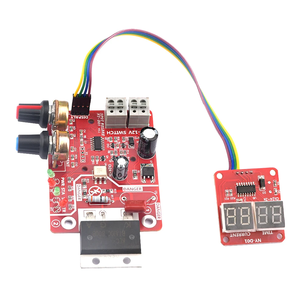DIY NY-D01 Placa De Controle 40A/100A Máquina De Solda A Ponto Placa De Controle Painel De Soldador Ajustar O Tempo De Exibição Digital Atual