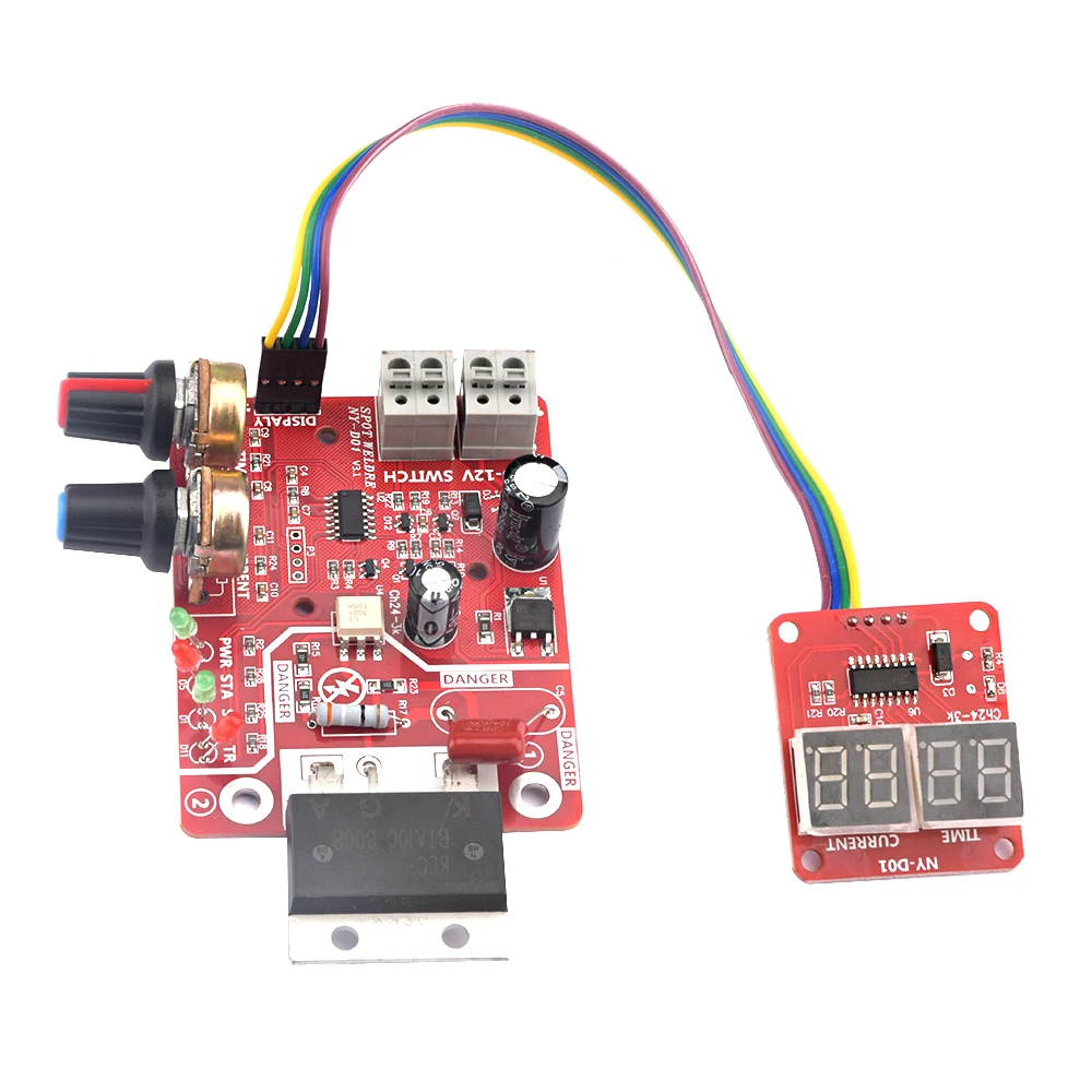 スポット溶接機用制御ボード,溶接パネル,調整可能な時間電流,デジタルディスプレイ,diy,NY-D01, AC9-12V,40a,100a