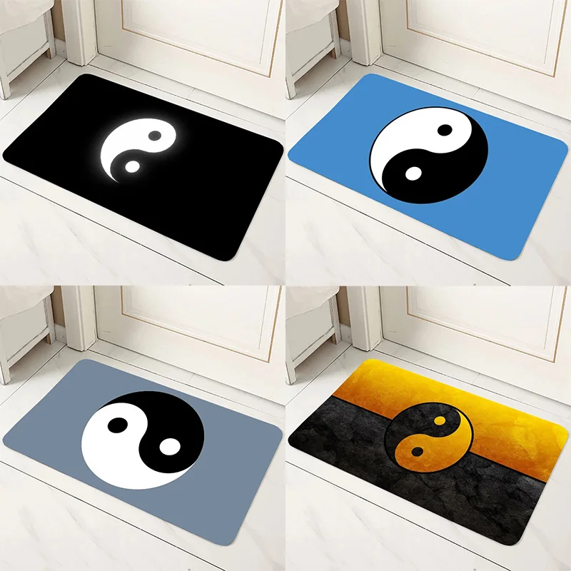 Tai Chi Yin Yang Pattern Door Mat Decoration Home Bathroom Floor Mat