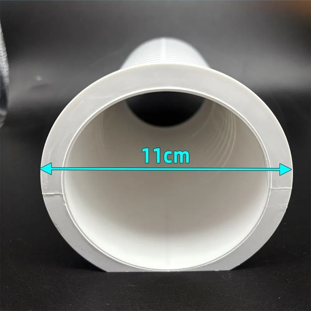 White Plastic Through-Wall For Air Conditioning Pipe Sleeve 20.6 x 9cm Trim-to-Fit Wall Cap for Insulated Copper Pipes