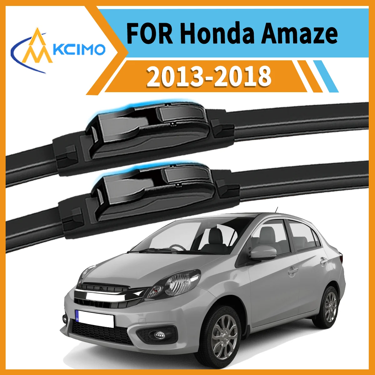 

Upgrade Your Visibility 2 Front Wiper Blades for Honda Amaze 2013-2018 All-Season Performance Crystal Clear View Safe Driving