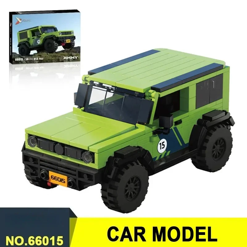413PCS Sedan Bouwstenen SUV Off-Road Auto Model Kit Creatieve Voertuig Bakstenen Desktop Display Kinderen Educatief speelgoed Model Gift