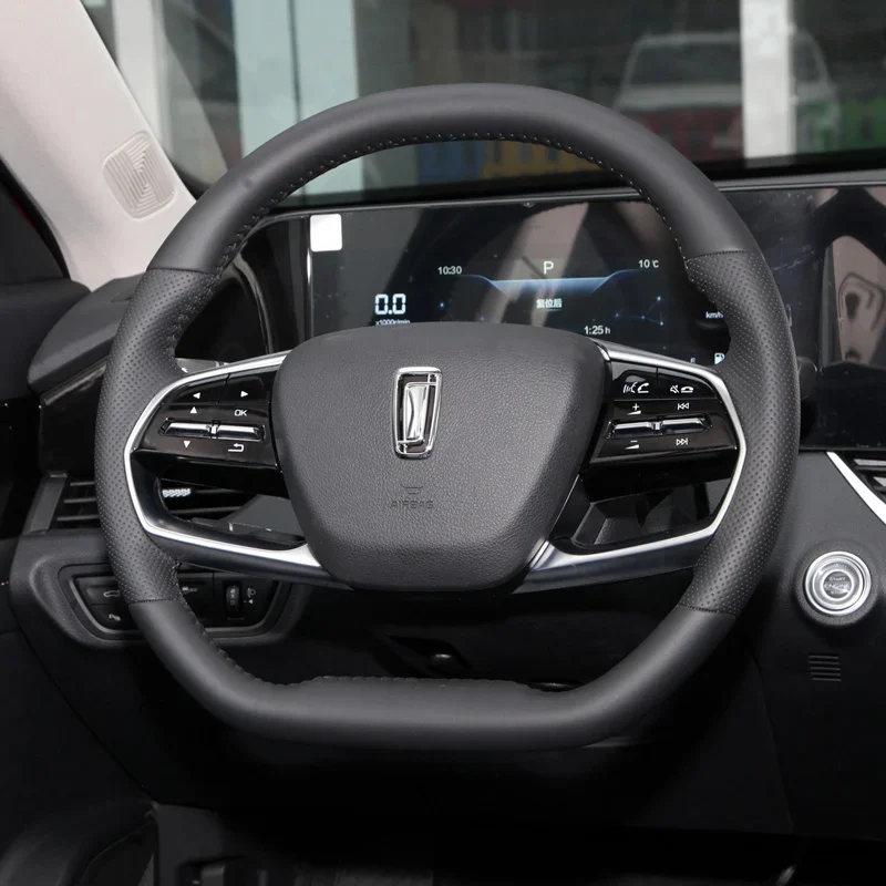 DIY Stitching Black Leather Steering Wheel Cover For Besturn B70 T33 T55 T77 T99 E01 2021 Interior Accessories