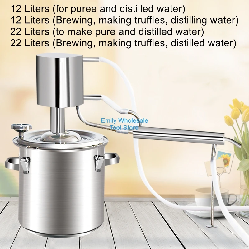 Food Grade Stainless Steel Home Distiller Traditional Sorghum Homemade Brewing Distillation Pure Dew