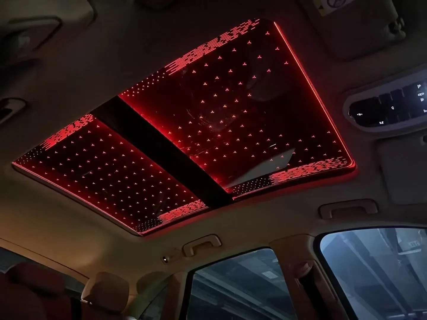 Sunroof Starry Sky Film Car Retrofit Sunroof Star Night Light Car Roof Kit Interior Lighting Suitable for Benz C-class W205