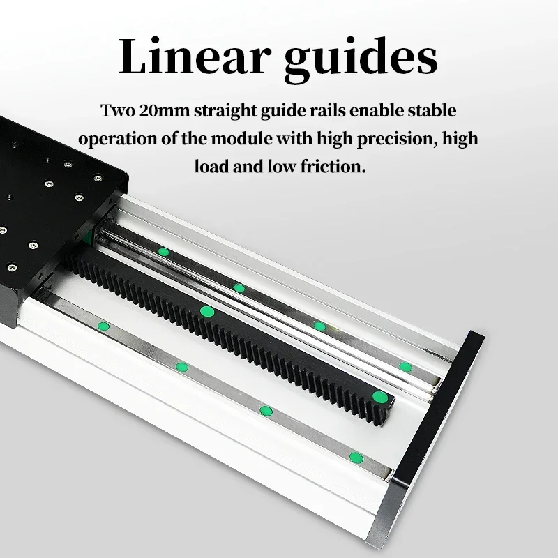 RXC210F Attuatore da palco per tavolo scorrevole con guida a cremagliera e pignone per modulo di movimento lineare pesante con componenti durevoli del nucleo del cuscinetto