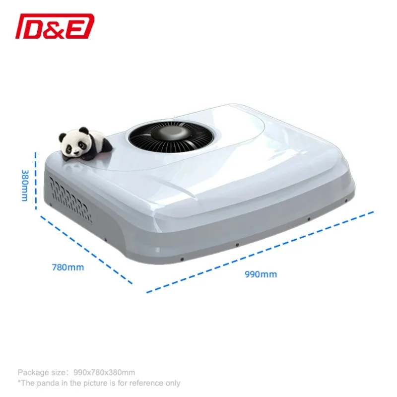 Overhead Single Fan Exterior With Rash Distinction White Slim Parking Air Conditioner DC 12V
