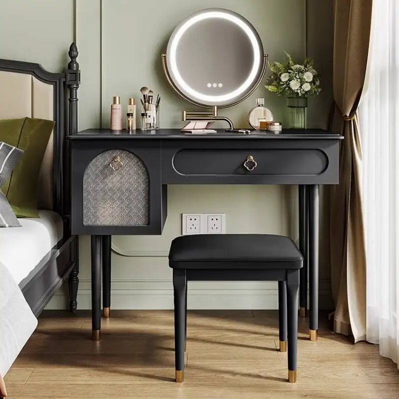 

Mirror Bedroom Dressing Table Wooden Modern Drawers Cabinets Dressing Table Vanity Light Coiffeuse De Chambre Bedroom Furniture