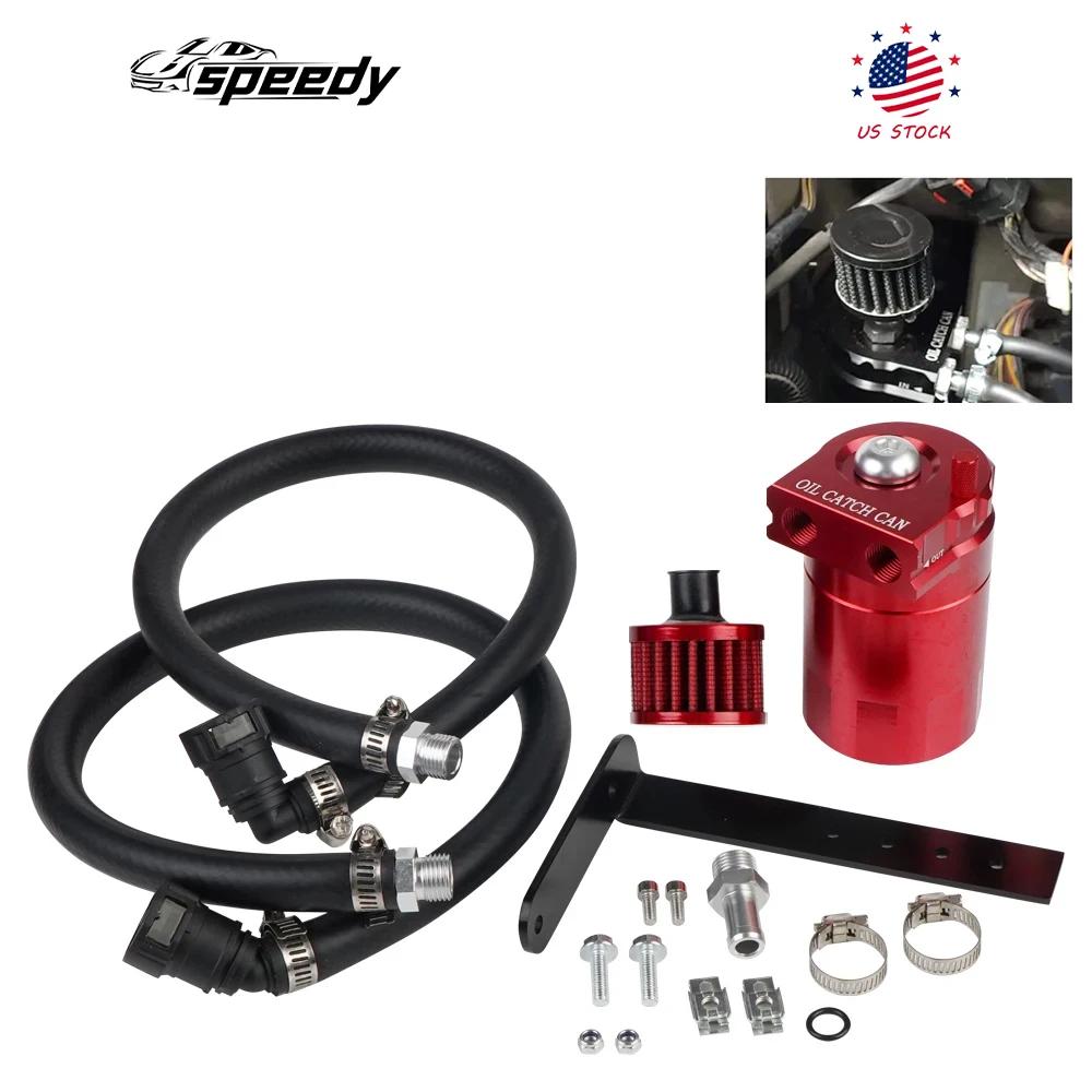 Tangki Penampung Oli Universal Polish Baffled Universal Aluminium dengan Filter Udara Breather