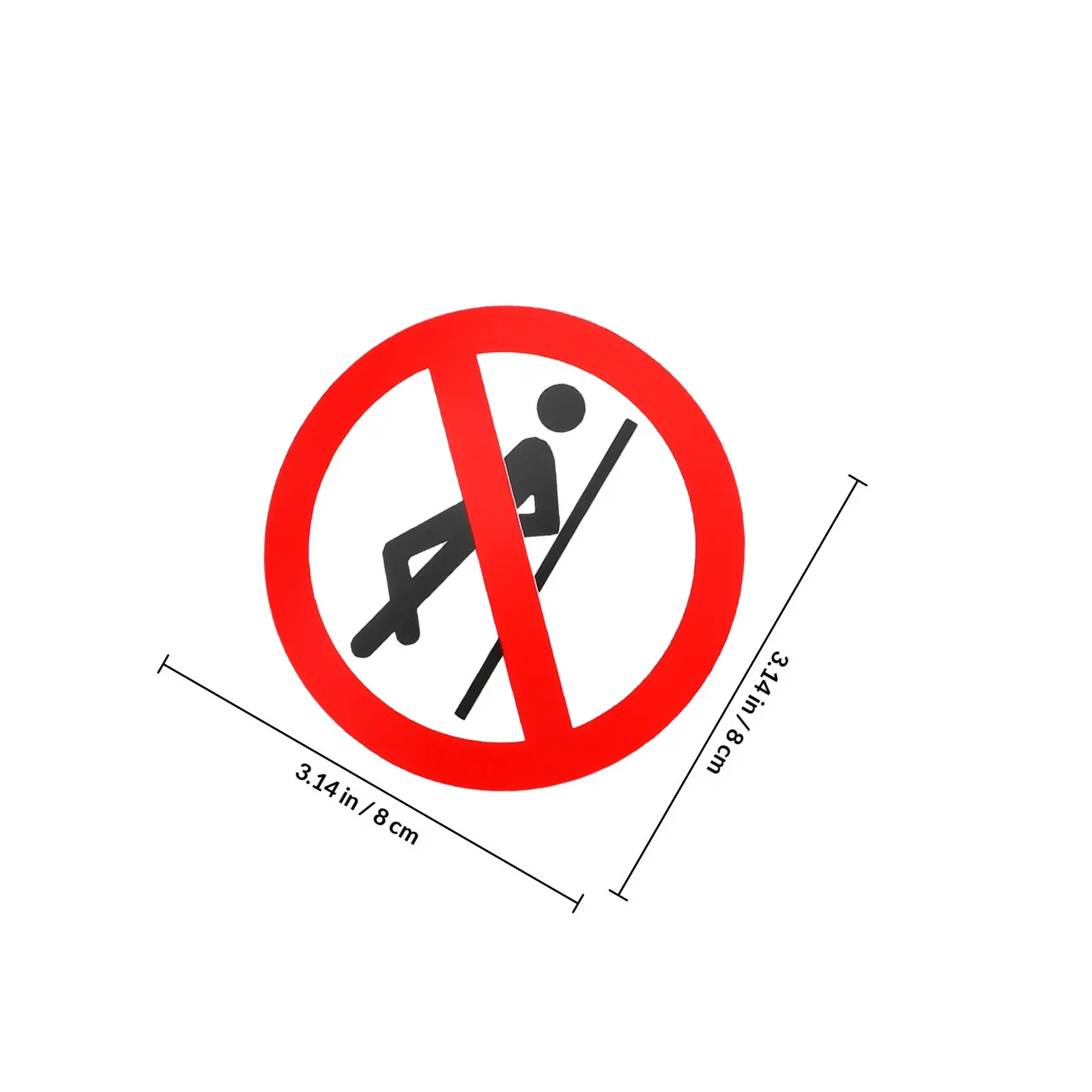 Picture 6: 5Pcs No Leaning Sign Stickers Safety Warning Decals Self Adhesive Removable Warning Stickers for Factory Security
