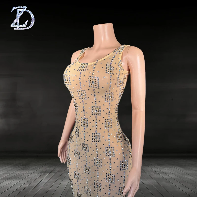 ZD mode robe de luxe pour les femmes robes de soirée pour les femmes robe longue robes de soirée en cristal