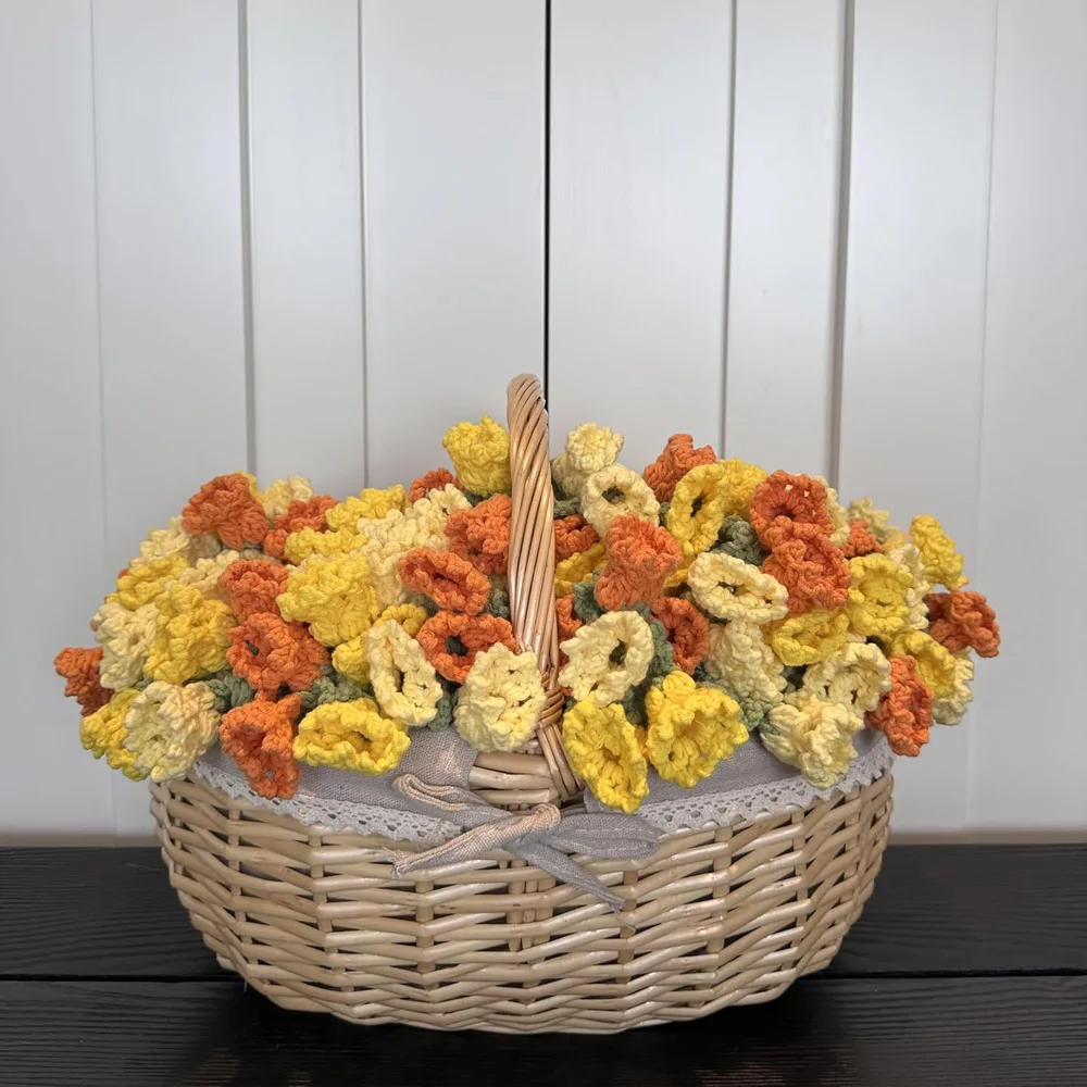 Flower Bouquet Blanket, Crochet Flowers Bouquet Throw Blanket, Handmade Crochet Rose Blanket for Mother's Day Birthday Wedding