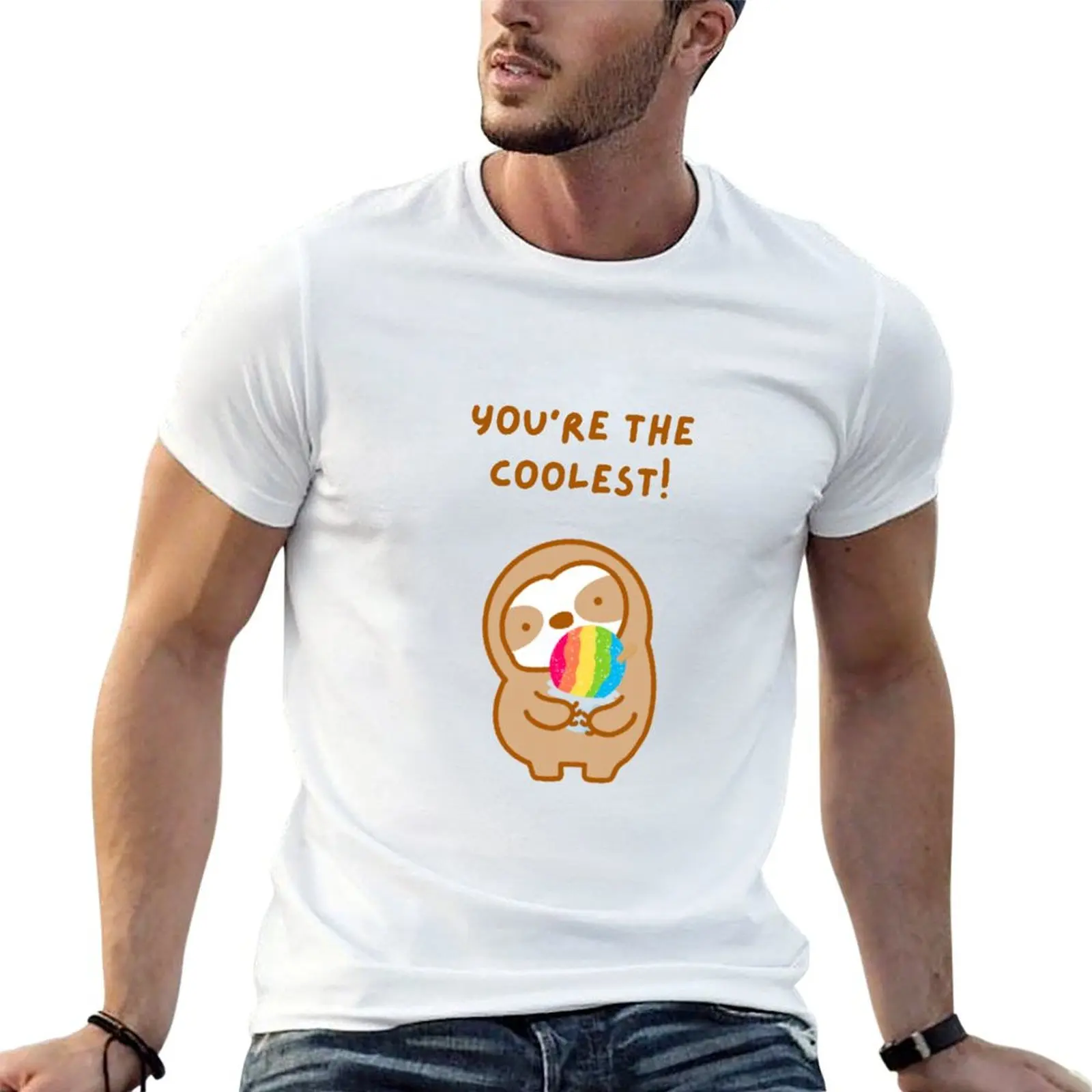 

You’re the Coolest Hawaiian Shave Ice Sloth T-Shirt t shirt man casual man t shirt heavy cotton T-Shirt