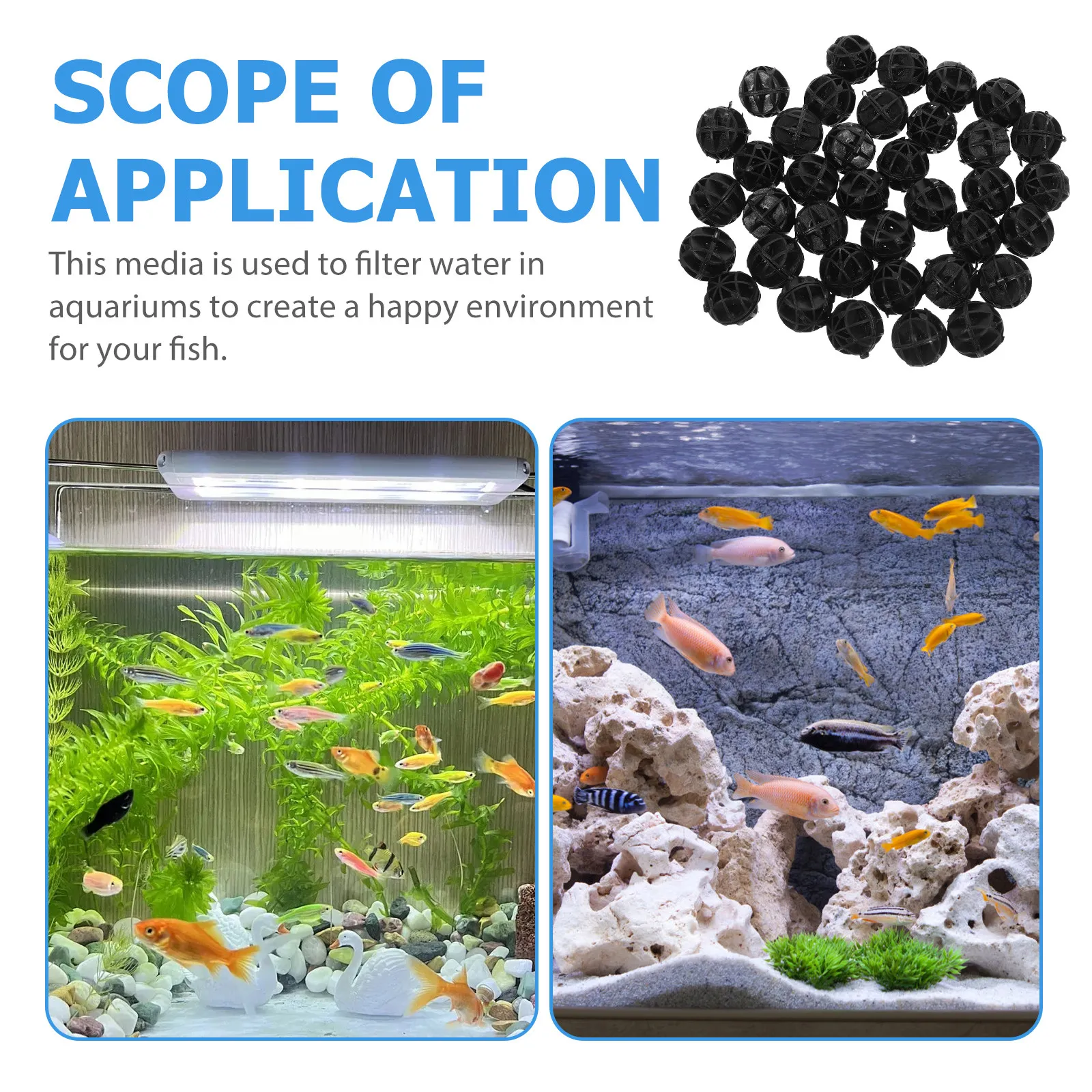 40Pcs Bio Balls with Cotton Fi - Aquarium Fish Ball 评论和价格