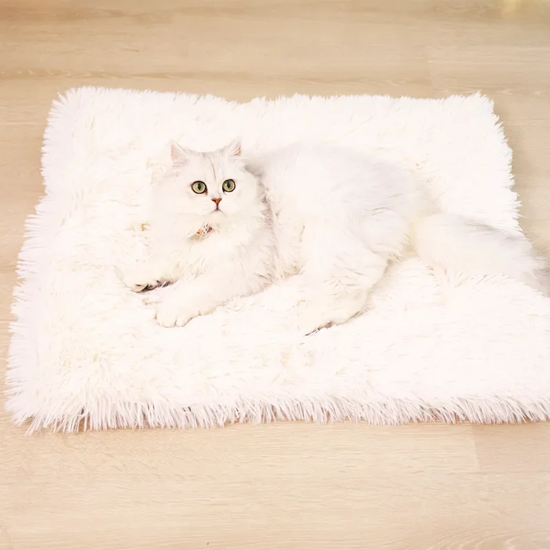 Suitable for All Seasons Soft and Warm Square Nest Multifunctional and Dual-use Long Hair Cushion Cat Mattress Pet Nest