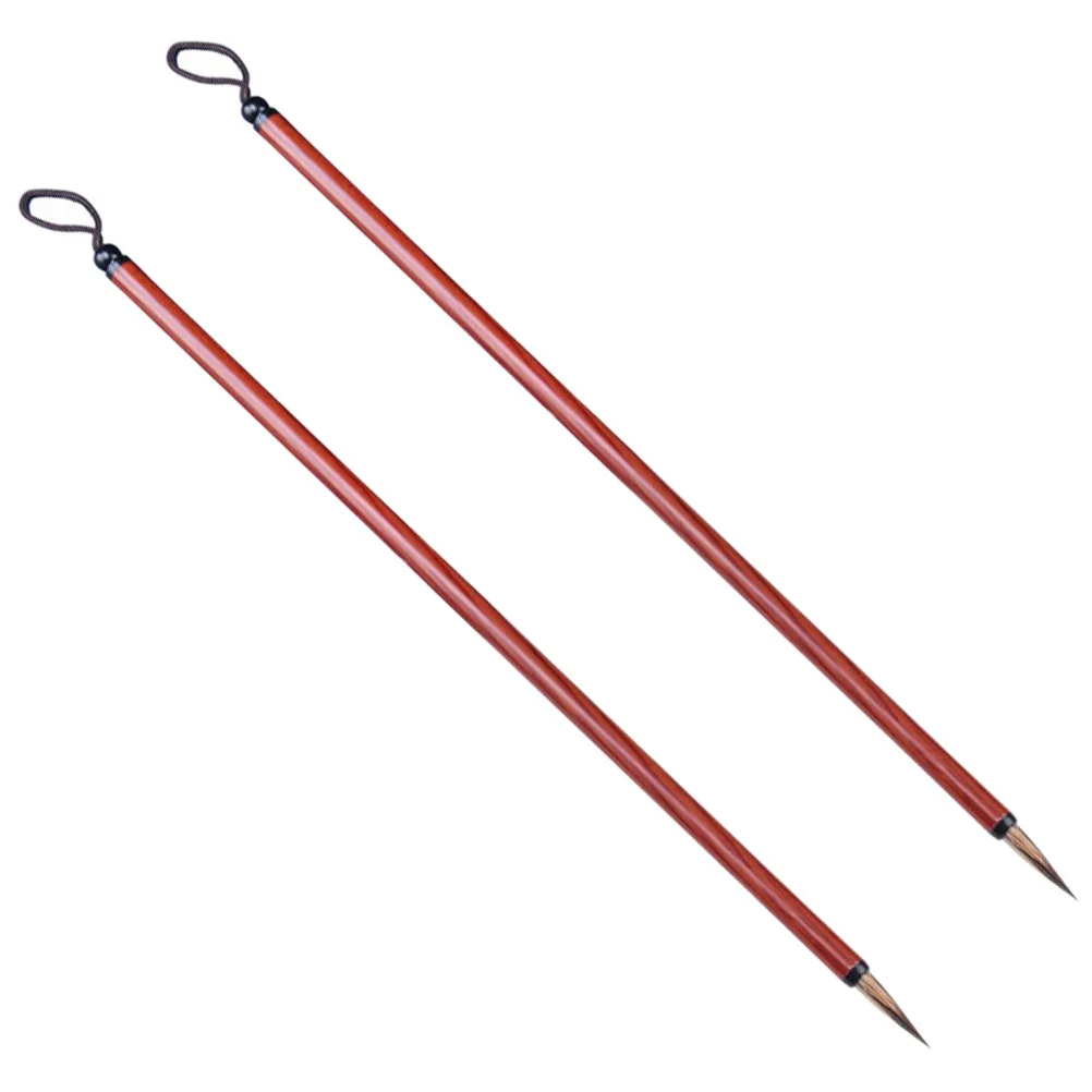 

2Pcs Chinese Calligraphy Brush Traditional Writing Drawing Sumi-E Painting Pen for Professionals Students Beginners