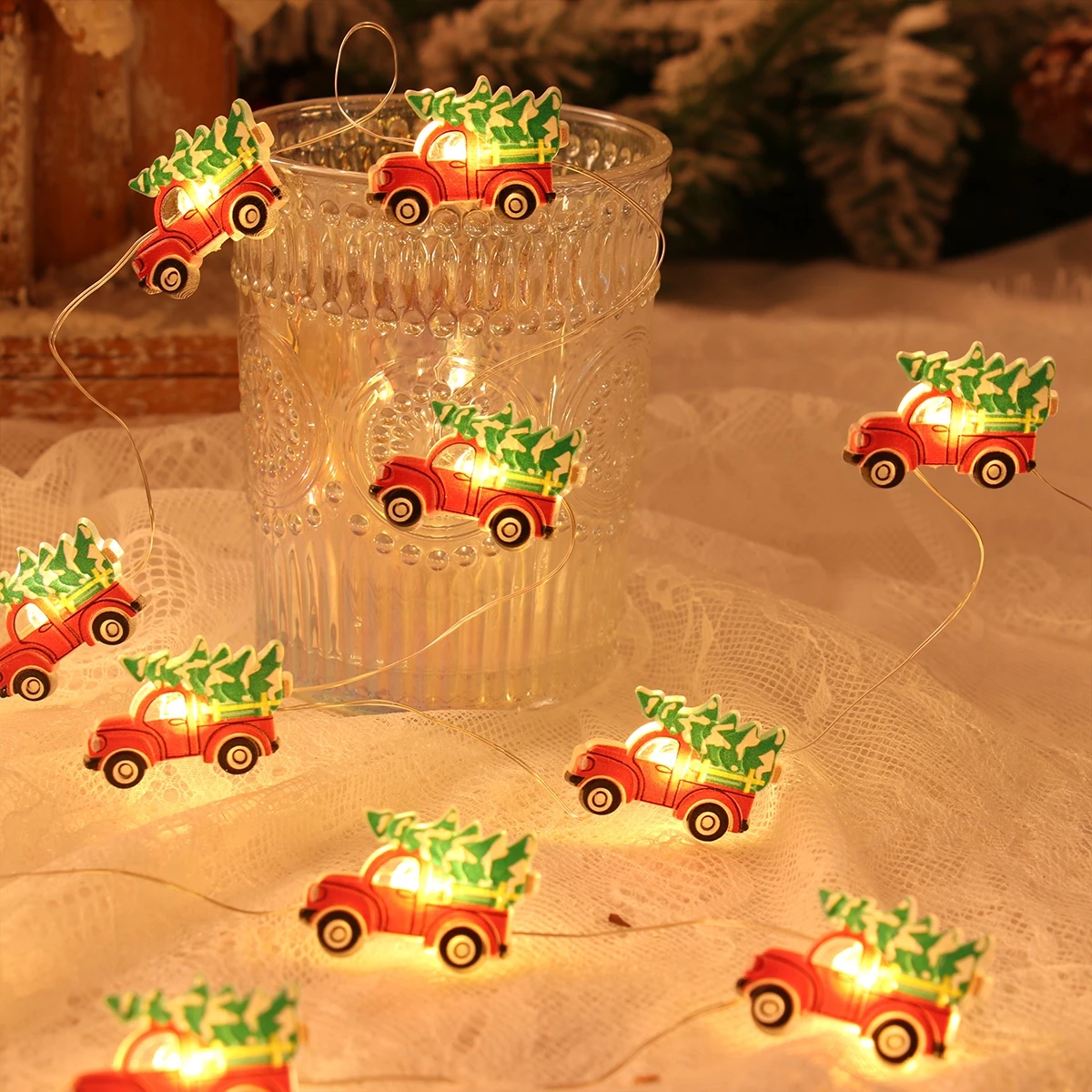 Рождественская светодиодная гирлянда, 2 м, 20 светодиодов, баннер, Рождественское украшение 2024 для дома, Рождественская елка, Декор, Сказочная подвеска Рождественская светодиодная гирлянда, 2 м, 20 светодиодов, баннер, Рождественское украшение 2024 для дома, Рождественская елка, Декор, Сказочная подвеска