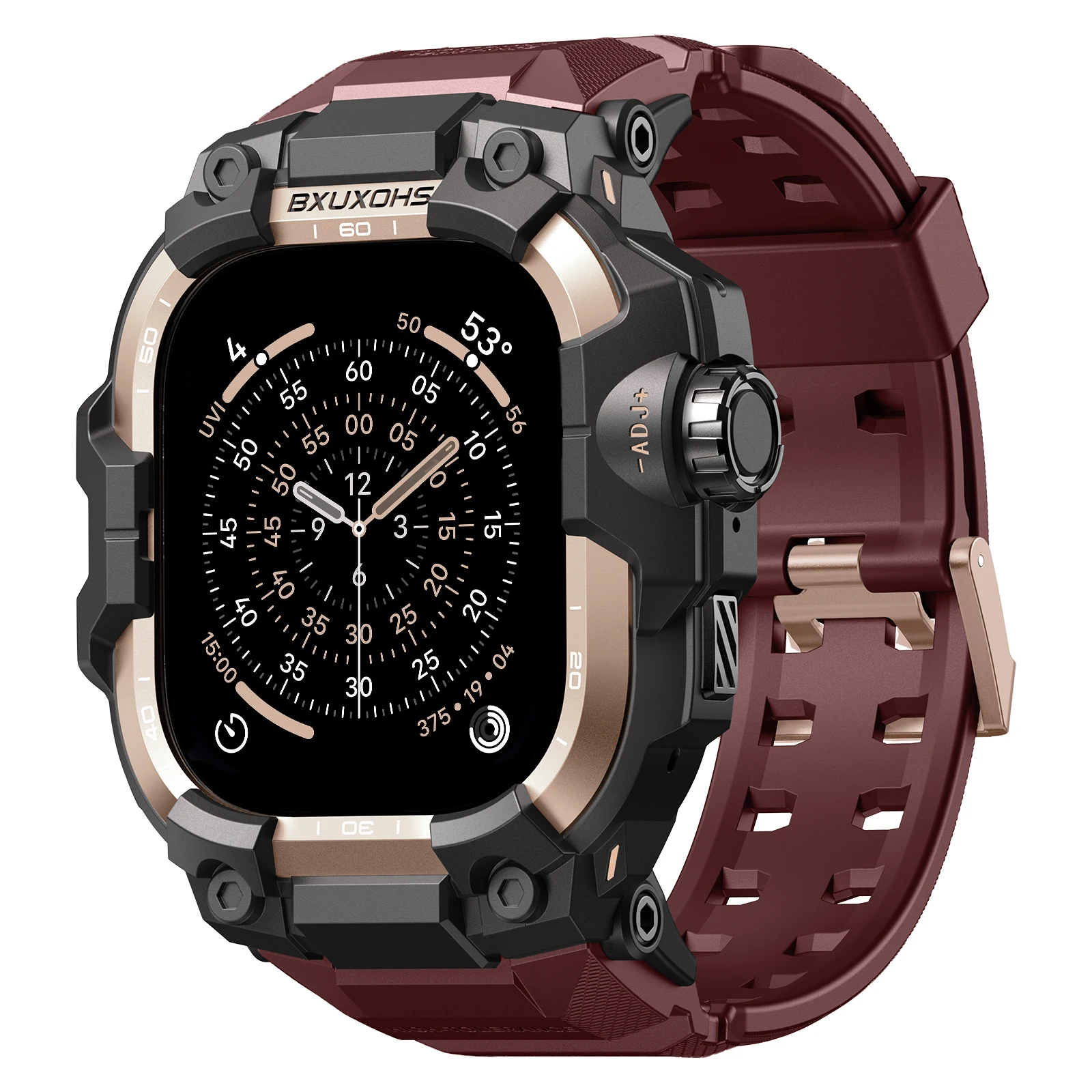 Metalen behuizing + rubberen band voor Apple Watch-banden Ultra 3 2 49 mm siliconen armband voor IWatch 11 10 46 mm 9 8 7 6 4 SE accessoires