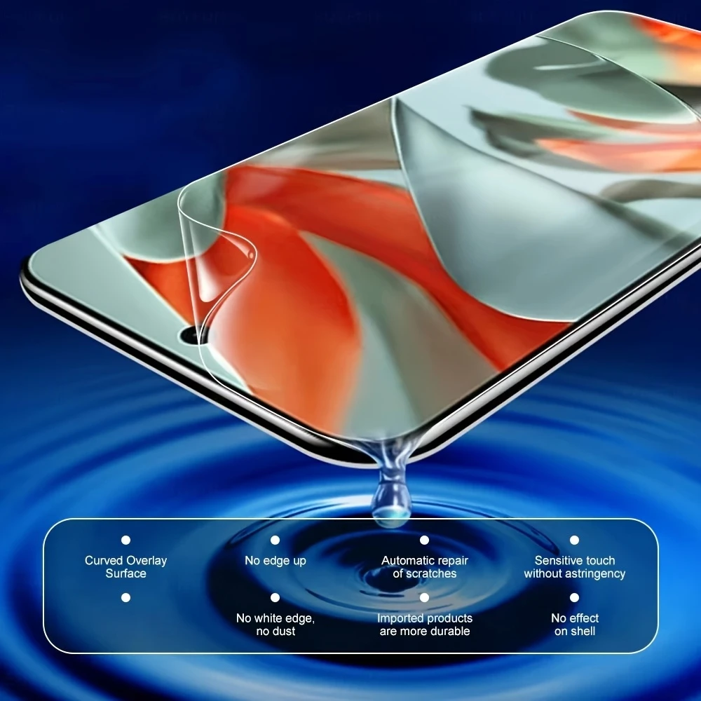 NNBILI 4 Stück Ultra HD Hydrogel-Folie für Google Pixel 10 9 Pro XL 10 9 8 7 6 Pro 5 9a 8a 7a 6a 5a 5G, Weiche Displayschutzfolie – Detail 8