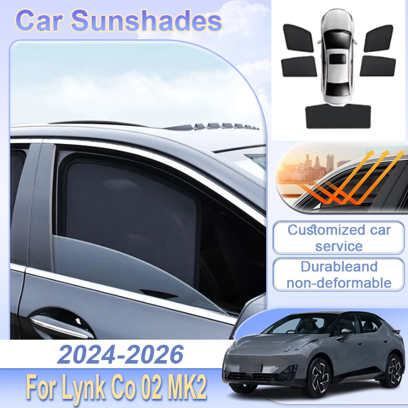 

Sunshades For Lynk Co 02 MK2 Accessories Z20 E335 2024 2025 2026 Protection Heat Insulation Mesh Magnetic Window Privacy Cover