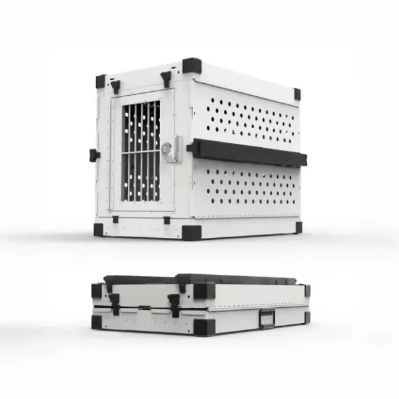 Portable Dog Cage Out Box Folding Aluminum Alloy Medium and Large Dog Cage Pet Car Cage Camping Check Box