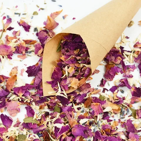 

5Packs Natural Wedding Confetti Biodegradable Dried Flower Rose Petals Floral Bridal Shower Birthday Party Wedding Decoration