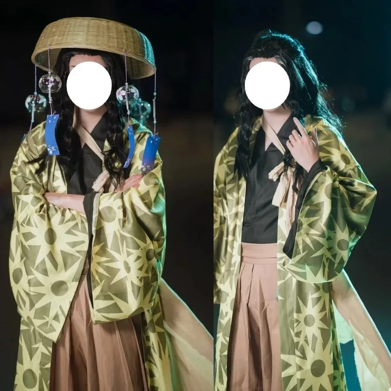 

Anime Haganezuka Costume Hotaru Kimetsu no Yaiba Cosplay Mask Japanese Kimonos Outfit Uniform Full Set Halloween for Men