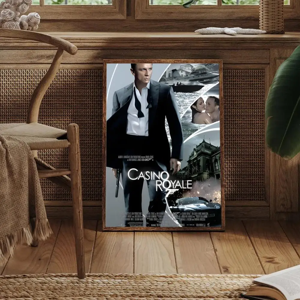 Casino Royale 2006 film schilderij kalligrafie canvas poster kunst aan de muur esthetische woondecoratie voor woonkamer