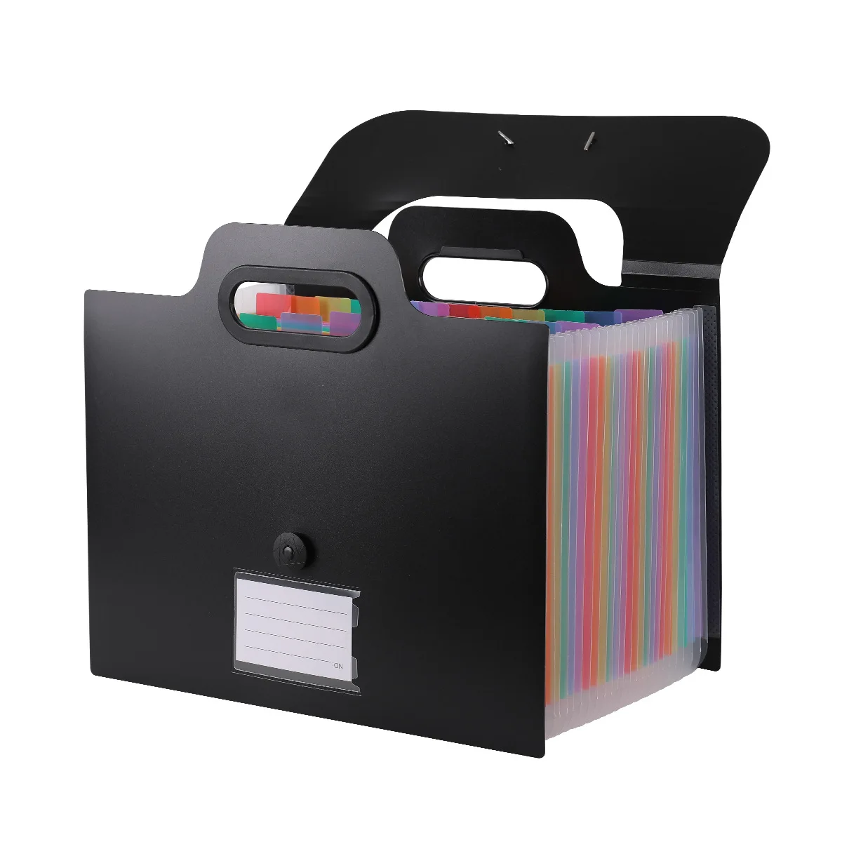 Portable A4 Accordion File Folder 13/25 Pockets Expandable Plastic Filing Box with Colorful Index Tabs Document Paper Organizer