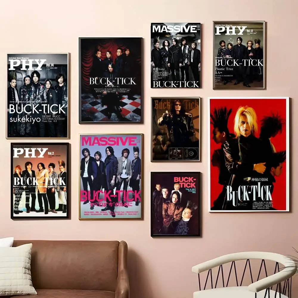 New Wave Gothic B-Buck T-Tick Vintage band Anime Posters Sticky Decoracion Painting Wall Art White Kraft Paper Wall Decor