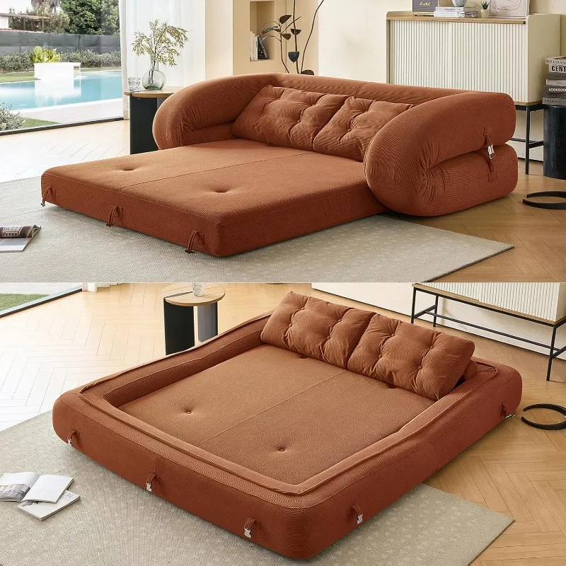 

home.Sofa Bed Modern Multifunctional Compression Couch 3 Types of Forms of Sofa Beds Comfortable Support No Assembly Required Ve