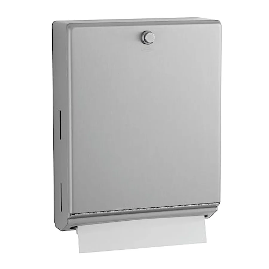 

B-2620 Surface Mounted Paper Towel Dispenser - Stainless Steel Commercial Bathroom Towel Dispenser with 400 C-Fold or 525 Multi