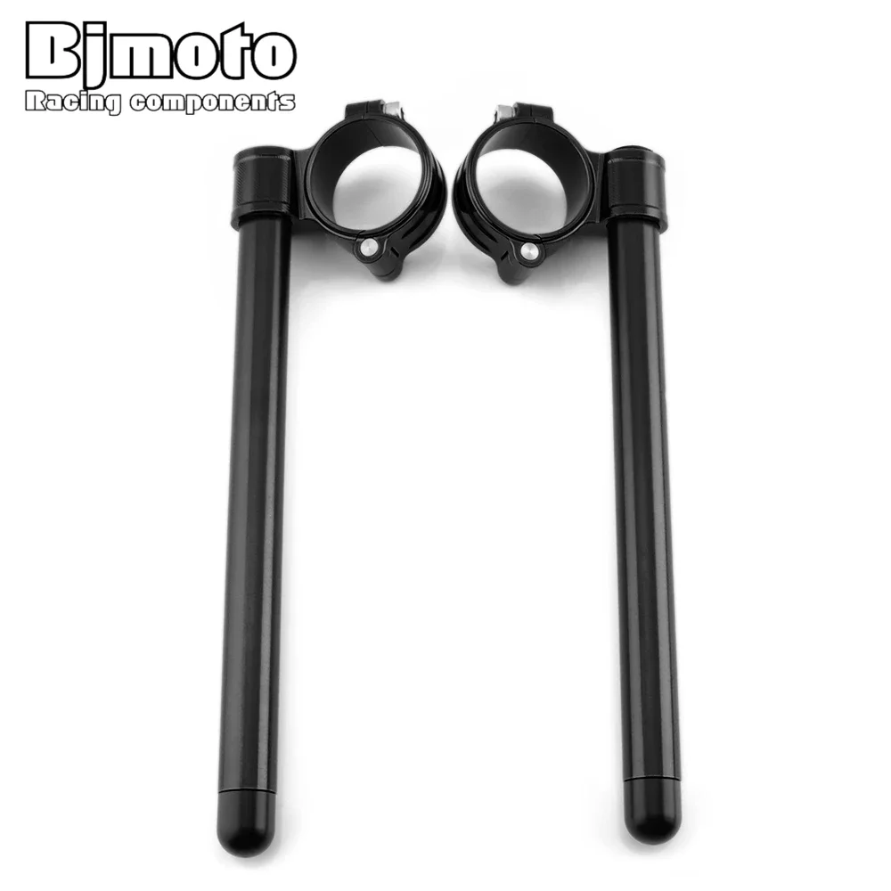 

7/8'' Motorcycle Handlebar 33mm Clip On Ons Fork Handlebars Adjustable Clamps Handle Bar Cafe Racer For Yamaha Honda