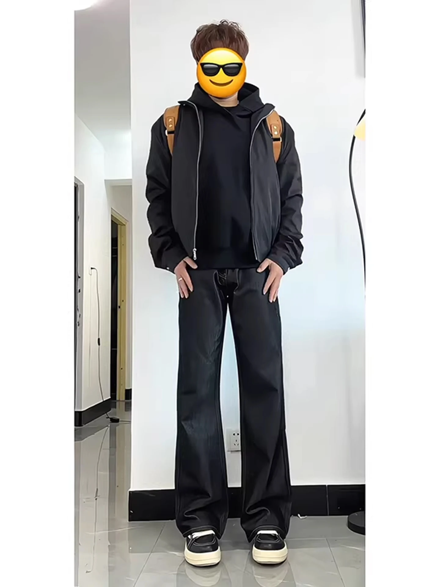 

Джинсы Bla Thiened Original Denim, мужские, прямые, в американском ретро-стиле, с эффектом утончения, средняя посадка, на молнии