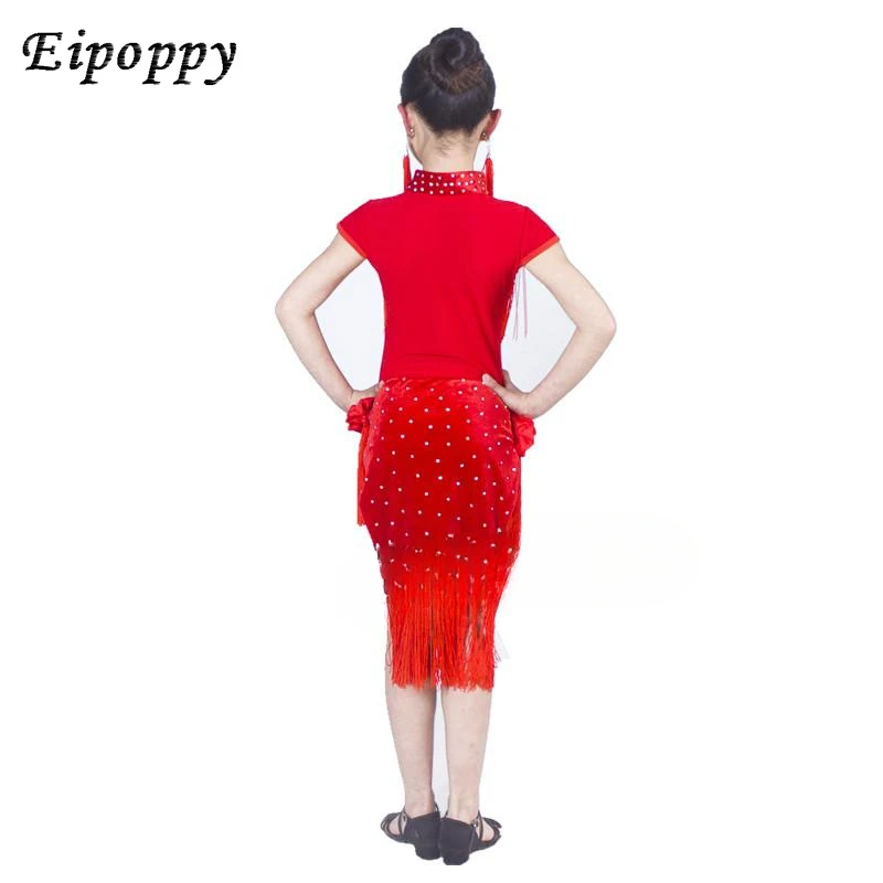 ملابس أداء الرقص اللاتيني للفتيات ، شرابة للأطفال ، طراز شيونغسام ، ملابس منافسة للكبار ، جديدة