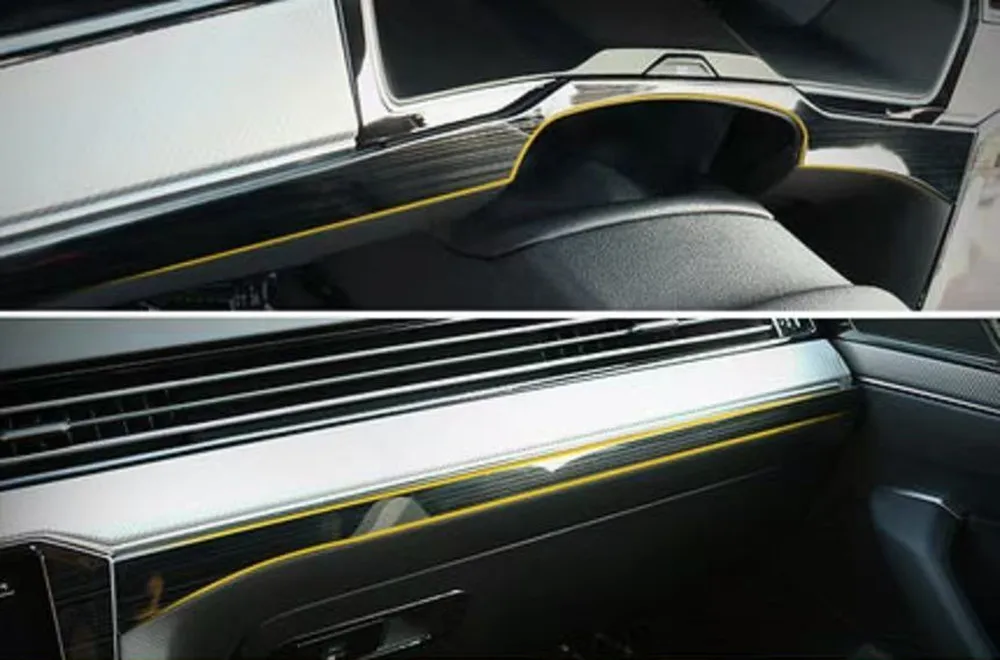 For Volkswagen Arteon 2018-2025 Center Console Dashboard Panel Strip Molding Trim Stainless Steel Stickers Interior Accessories view 3