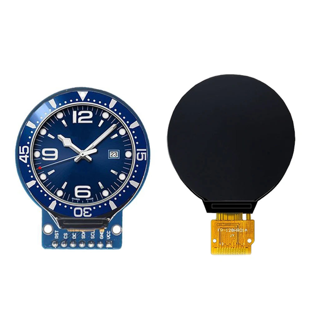 TFT Display 1.28 Inch TFT LCD Display Module Round RGB 240*240 GC9A01 Driver 4 Wire SPI Interface 240x240 PCB  For Arduino