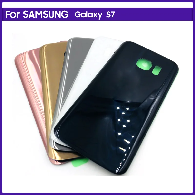 New For Samsung Galaxy S7 G930 G930F S7 Edge G935 Battery Back Cover S7 Rear Door 3D Glass Panel Housing Case Adhesive Replace