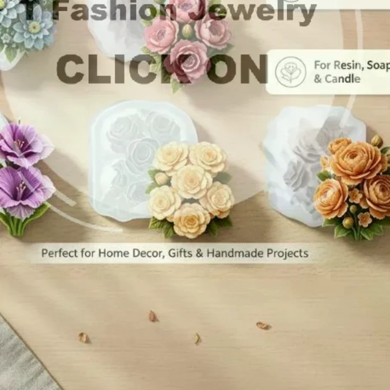 Soap Making Diy - シリコン製の花型。破れにくく、焦げ付き防止加工が施されており、繰り返し使用可能。キャンドル作り、石鹸作り、製菓、レジンクラフト、DIYなどに最適。