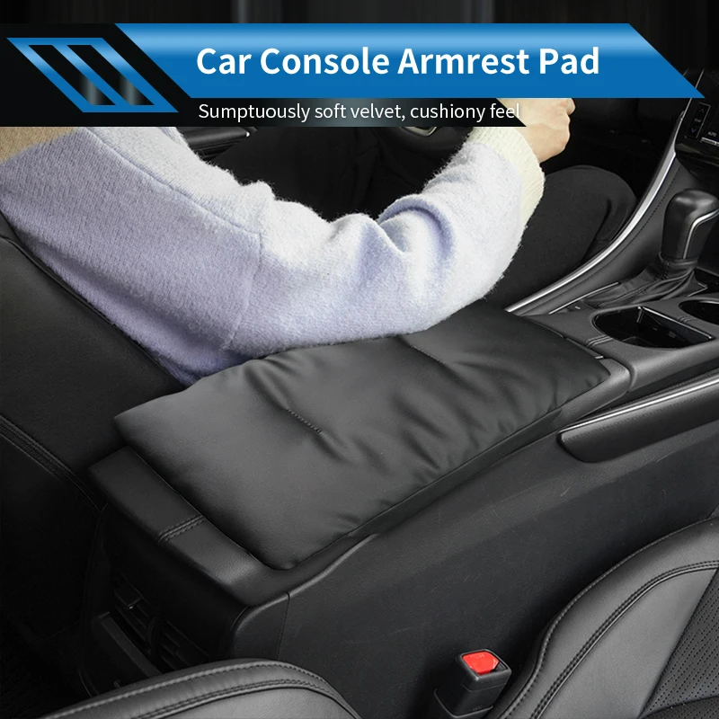 Car Velvet Armrest Box Cushion Center Console Pad Accessories For NO