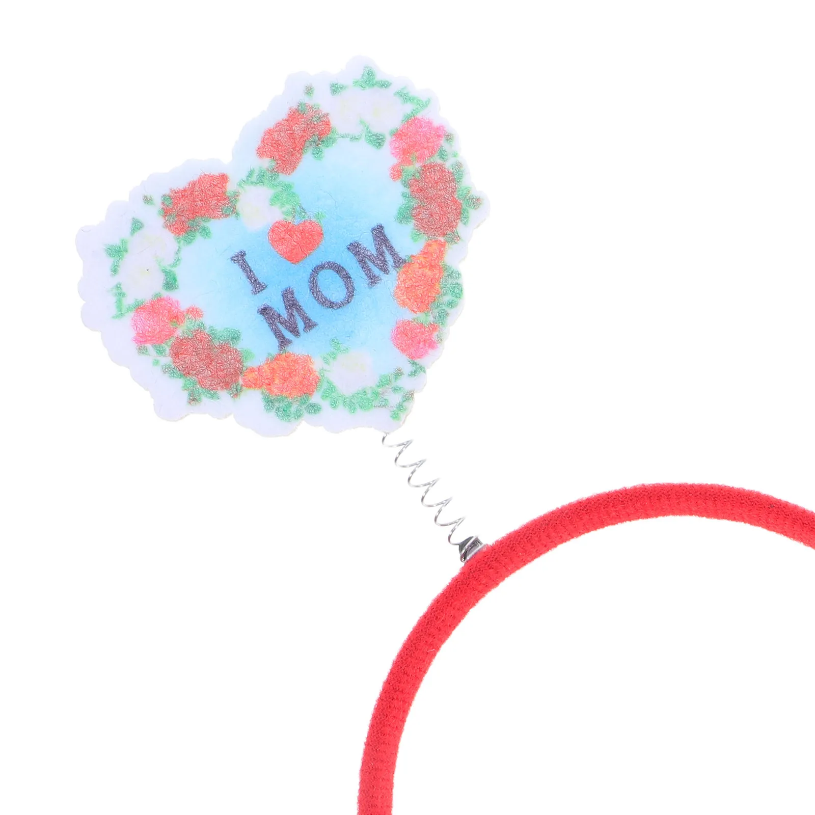 3Pcs Mother's Day Hair Hoop Flower Heart Headband Party Supplies Photo Props Mothers Day Decor Mom Party Decorations