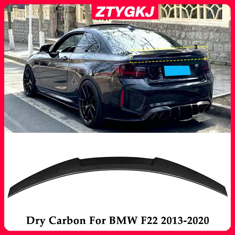 M نمط مادة ألياف الكربون الجافة الجذع الجناح الخلفي سبويلر لسيارات BMW 2 Series F22 ضبط 2013-2020