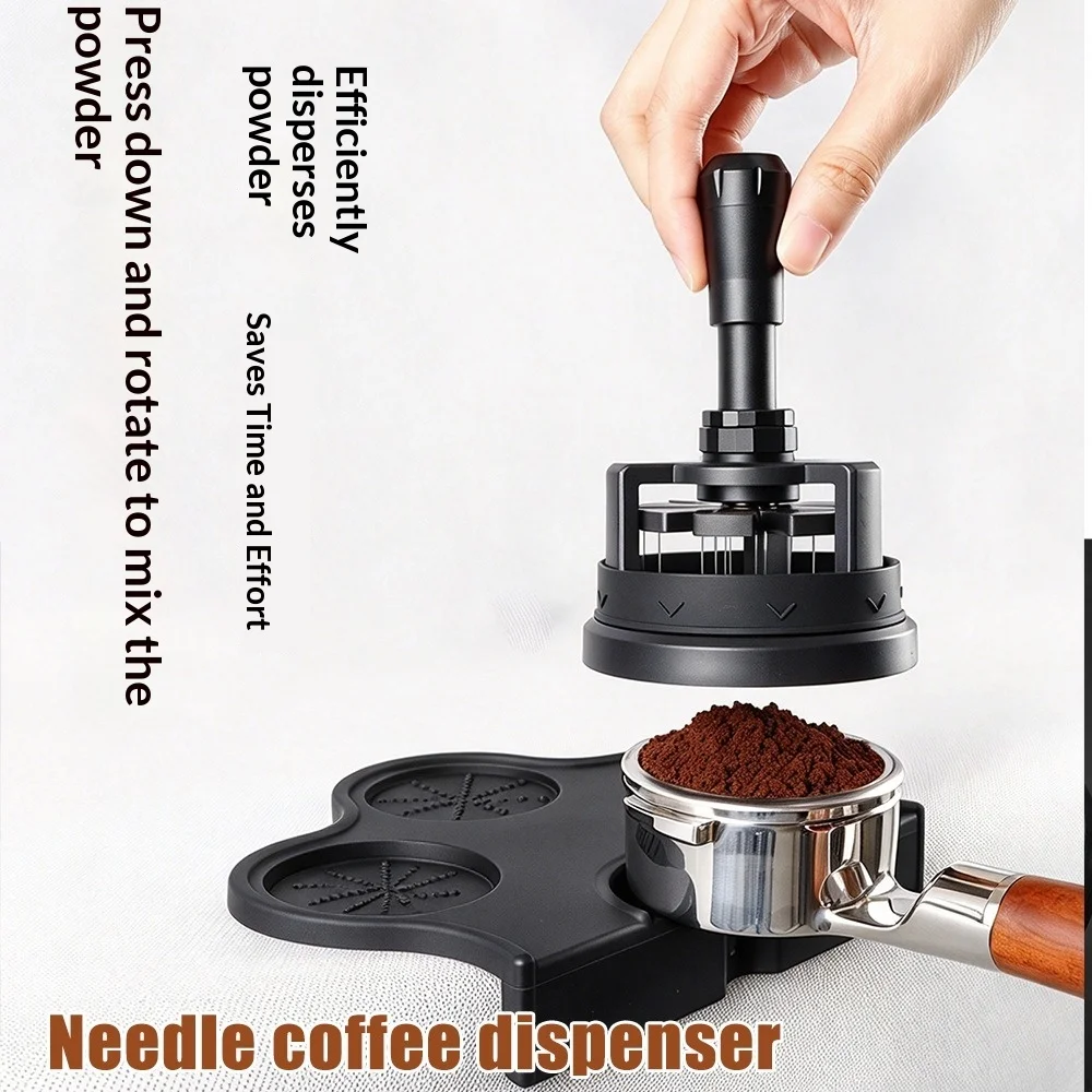 Coffee Powder Needle Nylon Brush Rotating Cleaning Plastic Base Universal 51 53 58mm Cleaning Base Coffee Needle Stirrer