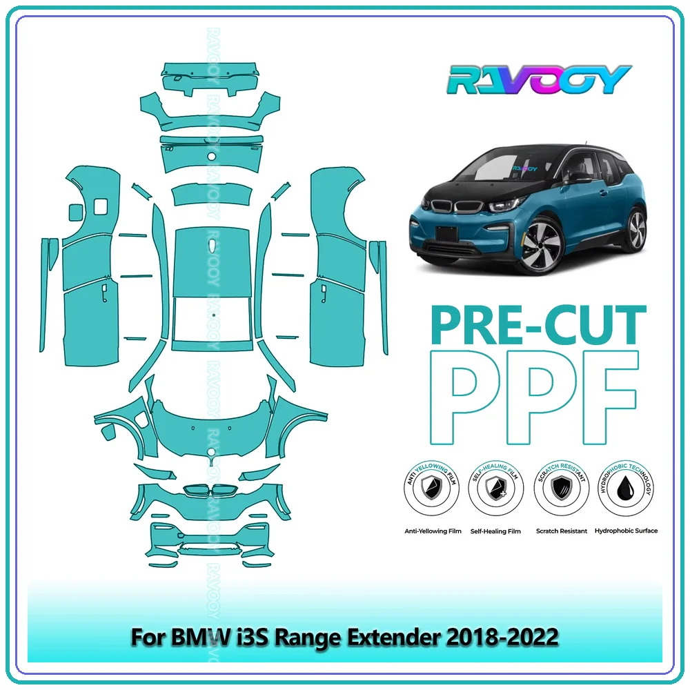For BMW i3S Range Extender 2018-2022 Precut TPU Paint Protection Film PPF Full Body Kit Clear Bra Stone Guard EU UK
