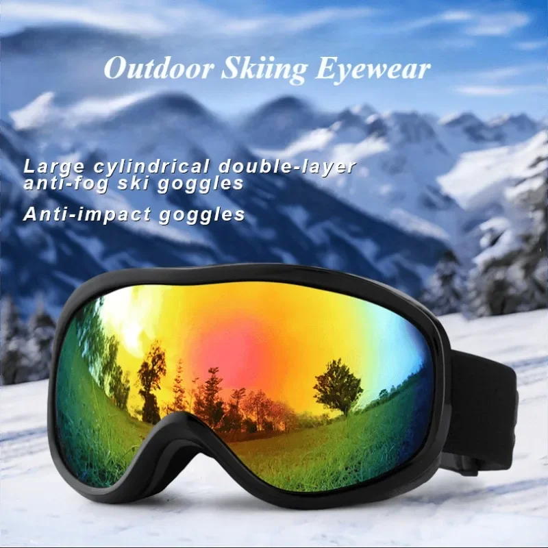 

New Outdoor Ski Goggles Double Layers Anti-fog Ski Glasses HD Breathable Windproof Winter Sports Snowmobile Skiing Eyewear Gift