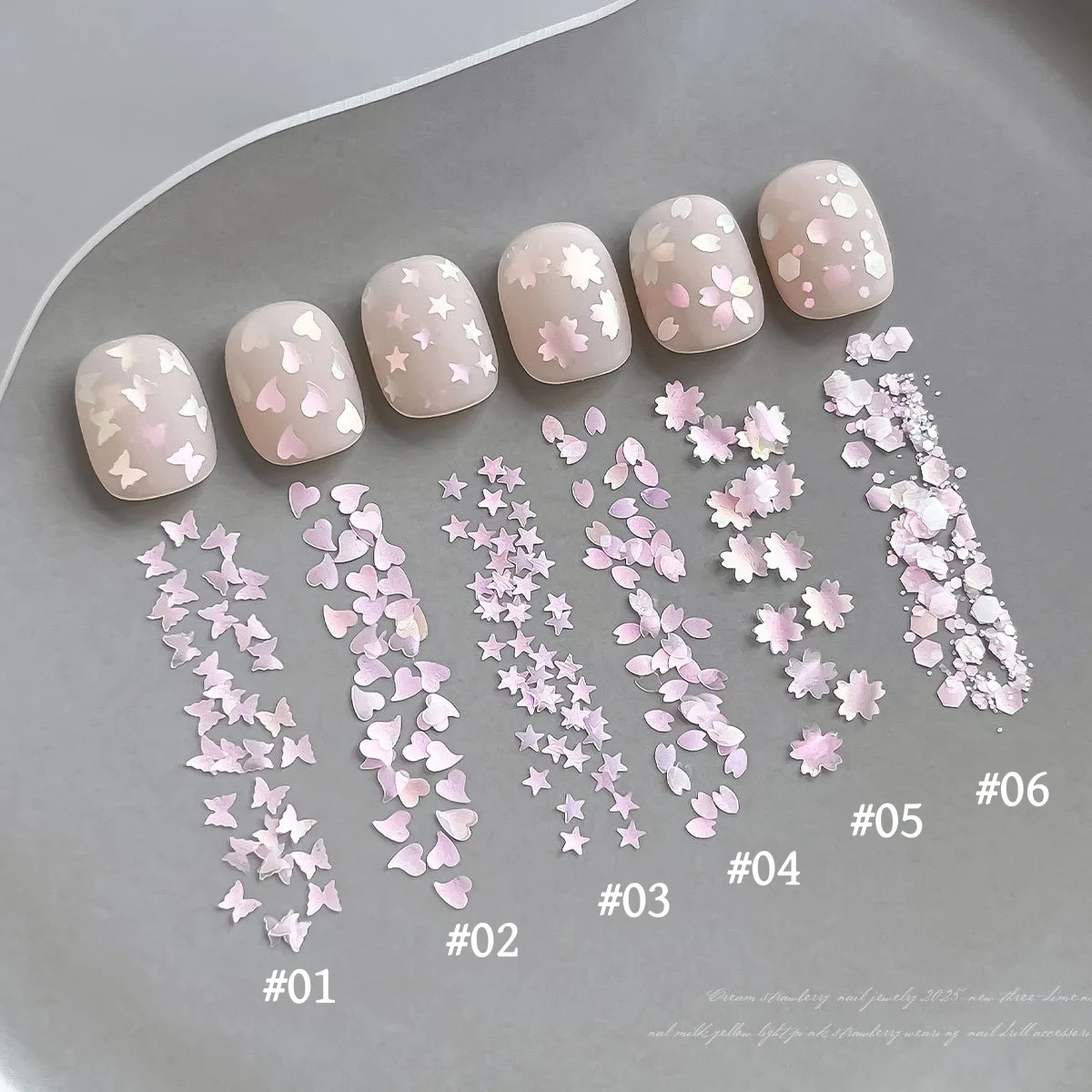 New Aurora Nail Art Glitter Powder Mermaid Sequins, Irregular Prism Effect Nail Stickers, Flashy Unusual Design Nail Decorations