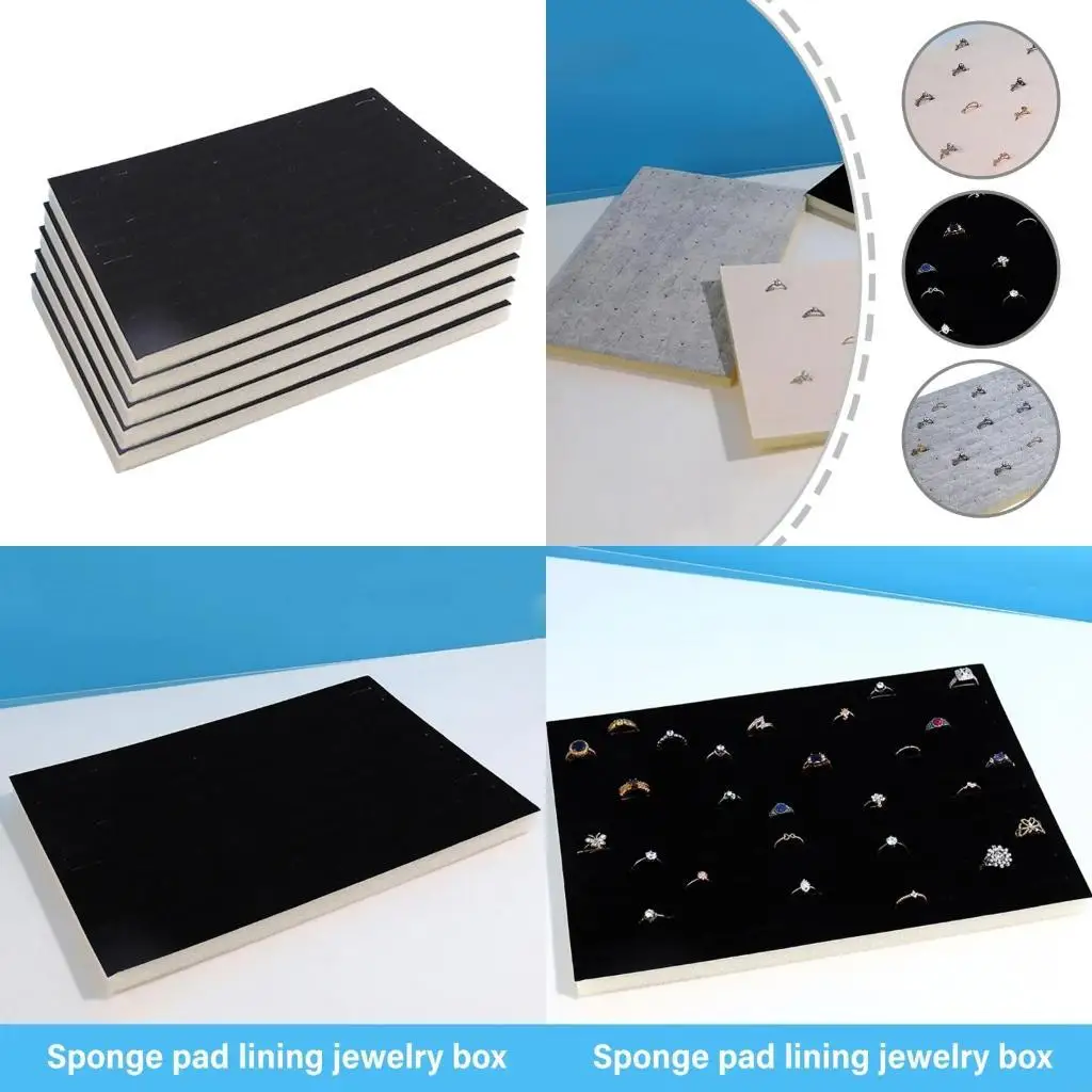 91AF Elegant Jewelry Box Foam Inserts 5pcs Versatile Sturdy Sponge Padding Organization for Home Accessory Protective
